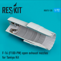 F-16 F100-PW open exhaust nozzles for Tamiya Kit