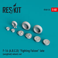 F-16 (A,B,C,D) "Fighting Falcon" Late (Weighted) Wheels Set