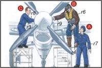 Royal Navy Pilots+Mechanic WW II - Image 1