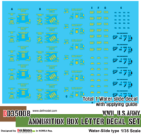 WWII US Ammunition Box lettter decal set