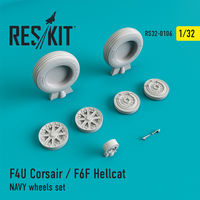 F4U Corsair / F6F Hellcat NAVY wheels set