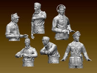 DAK Tank Crew Half Figures Including Rommel - Image 1